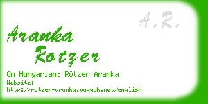 aranka rotzer business card